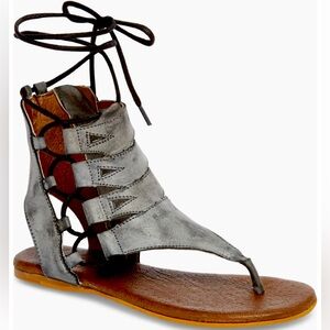 Bed Stu Gray and Brown Sandals